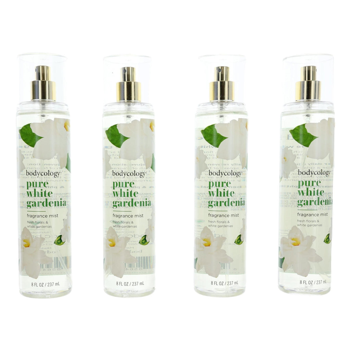 Pure White Gardenia by Bodycology, 4 Pack 8 oz Fragrance