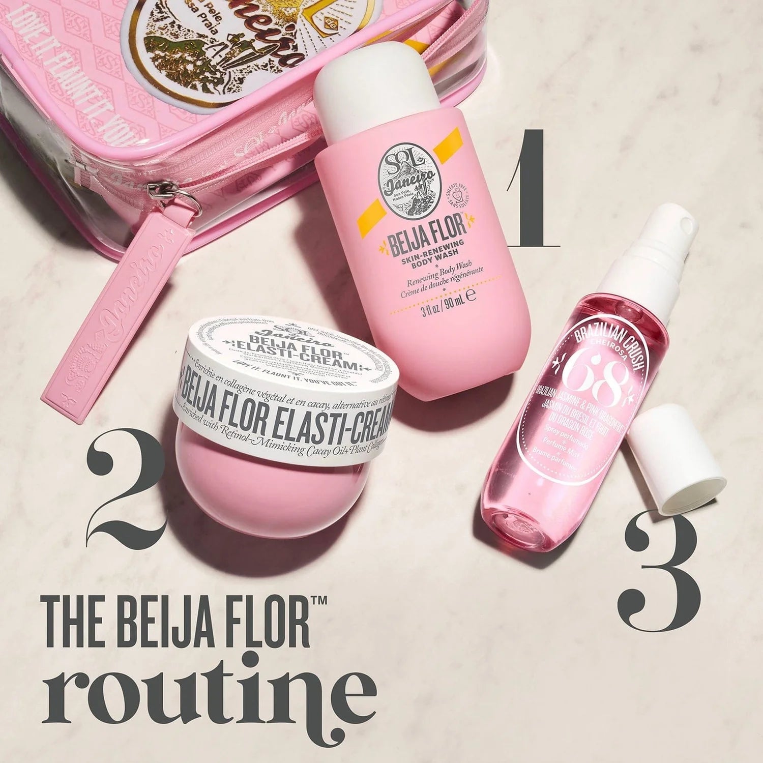 Beija Flor Jet Set by Sol De Janeiro, 3 Piece Gift Set