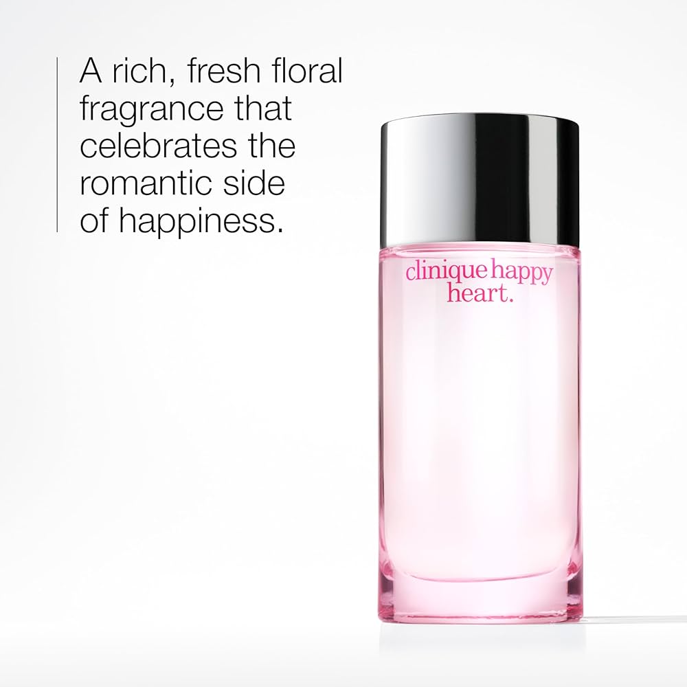 Clinique Happy Heart Perfume for Women – 3.4 oz Eau de Parfum Spray – Fresh Floral Scent with Long-Lasting Wea